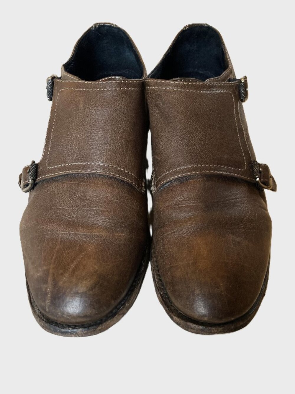 Women's Frye Double Monk Strap Leather Dress shoes